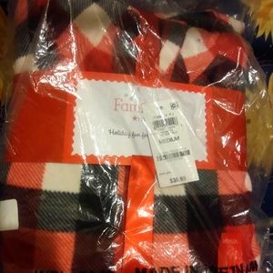 Family Pajama Soft Plush Plaid Onesie ( Hoodie).